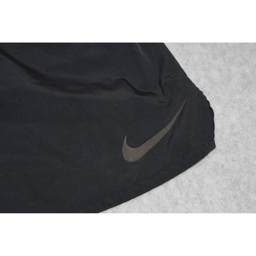 Nike Running Shorts Gym Mens XL Black Dri-Fit Reflective Athletic 6